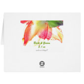 赤い金ゴールドの緑のアマリリスの抽象芸術のテーブル数 (裏面横)