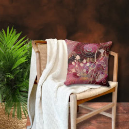 赤い金ゴールドの輪 クッション