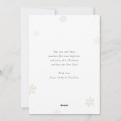 赤い金ゴールドの雪片メリークリスマスフォトカード シーズンカード (裏面)