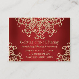 赤い金ゴールドインディアンインスパイア披露宴エンクロージャカード エンクロージャーカード