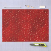 赤い金ゴールドエレガントのクリスマスライトは可愛いホイルをスター 薄葉紙 (クラフト)