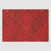 赤い金ゴールドエレガントのクリスマスライトは可愛いホイルをスター 薄葉紙 (正面)