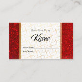 赤い金ゴールドキスブライダルエンクロージャカード エンクロージャーカード (正面)