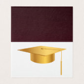 赤い金ゴールドクラス卒業式の日付カードの保存 (内部フラット)