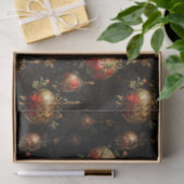 赤い金ゴールドクリスマスオーナメント 薄葉紙 (ギフト)