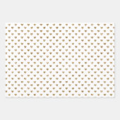 赤い金ゴールドグリッターハート ラッピングペーパーシート (正面3)
