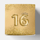 赤い金ゴールドグリッターバルーン甘い16 16 フェイバーボックス (上部)