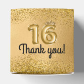 赤い金ゴールドグリッターバルーン甘い16 16 フェイバーボックス (上部)