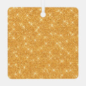 赤い金ゴールドグリッター名年家族の写真クリスマス メタルオーナメント (裏面)