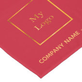 赤い金ゴールドサロンのビジネスロゴ ショートテーブルランナー (コーナー)