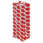 赤い金ゴールドタッセル付き卒業キャップ ワインギフトバッグ (裏面アングル)