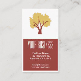 赤い金ゴールドツリーカスタマイズ可能な名刺 名刺