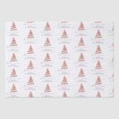 赤い金ゴールドツリーパターン名メリークリスマス 薄葉紙 (正面)