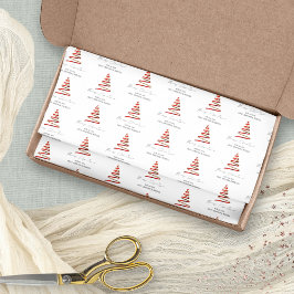 赤い金ゴールドツリーパターン名メリークリスマス 薄葉紙