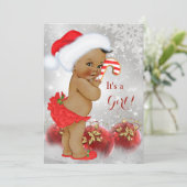 赤い金ゴールドバウスクリスマスベビーシャワーエスニック 招待状 (スタンド正面)