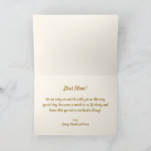 赤い金ゴールドバラヴィンテージ母の日カード シーズンカード (内部)