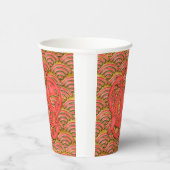 赤い金ゴールドパターンルナニュー辰年2024 紙コップ (右)