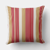 赤い金ゴールドピンストライプのクリスマスパターン#28 ID1009 クッション (裏面)
