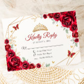 赤い金ゴールドフローラキンセアニェラ返信 出欠カード