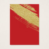 赤い金ゴールドブラシのイヤリングディスプレイカード (裏面)