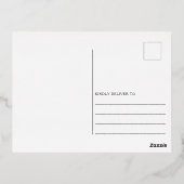 赤い金ゴールドモダンのアーチ喜ばしい写真 箔シーズンポストカード (裏面)