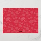 赤い金ゴールドモダンスクリプト《写真》ぼけ味メリークリスマス 箔招待状 (裏面)