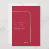 赤い金ゴールドモダン縁どフォトクリスマスカード シーズンカード (裏面)