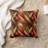 赤い金ゴールドリボン2 クッション (ブランケット)