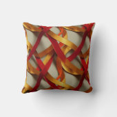 赤い金ゴールドリボン クッション (裏面)