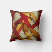 赤い金ゴールドリボン クッション (裏面)