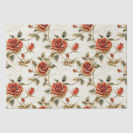 赤い金ゴールドヴィンテージバラティッシュペーパー 薄葉紙