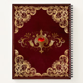 赤い金ゴールドヴィンテージ華美金ゴールド ノートブック (裏面)