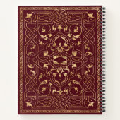 赤い金ゴールドヴィンテージ華美金ゴールド ノートブック (裏面)