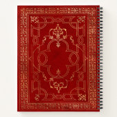 赤い金ゴールドヴィンテージ華美金ゴールド ノートブック (裏面)