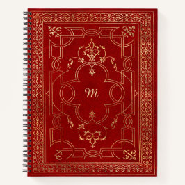 赤い金ゴールドヴィンテージ華美金ゴールド ノートブック