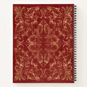 赤い金ゴールドヴィンテージ華美金ゴールド ノートブック (裏面)