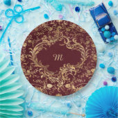 赤い金ゴールドヴィンテージ華美金ゴールド ペーパープレート (パーティー)