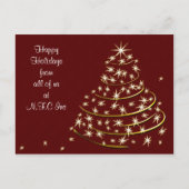 赤い金ゴールド企業ののグリーティングポストカード シーズンポストカード (正面)