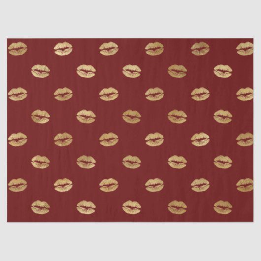 赤い金ゴールド唇 薄葉紙 (正面)