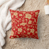 赤い金ゴールド枕 クッション (ブランケット)