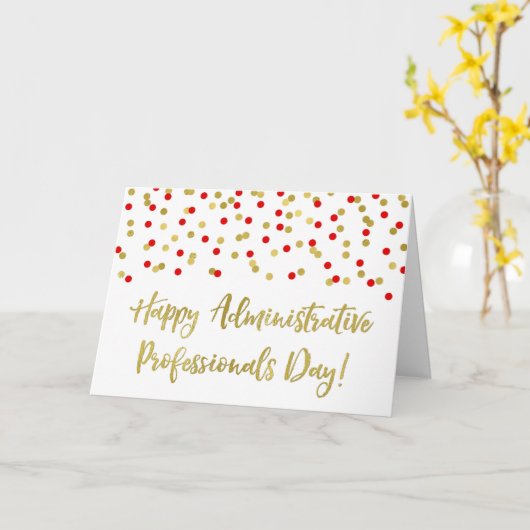 赤い金ゴールド管理プロフェッショナルデイカード カード (黄色い花)