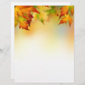 赤い金ゴールド紅葉レターヘッド (正面/裏面)