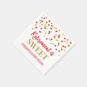 赤い金ゴールド紙吹雪退職は甘い スタンダードカクテルナプキン (角)