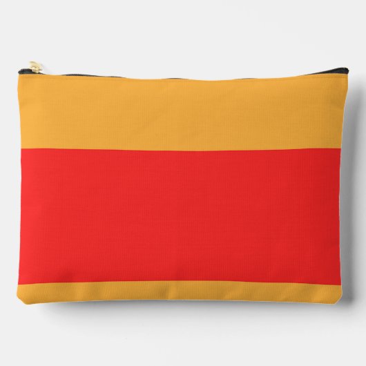 赤い金ゴールド色ブロック アクセサリーポーチ (正面)