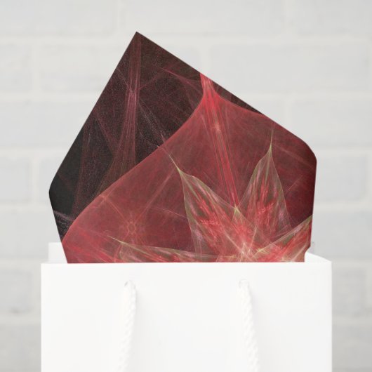 赤い金ゴールド黄色の幾何学星切り離し 薄葉紙 (ギフトバッグ)