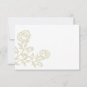 赤い金バラは平らなカードを答えます 出欠カード (裏面)