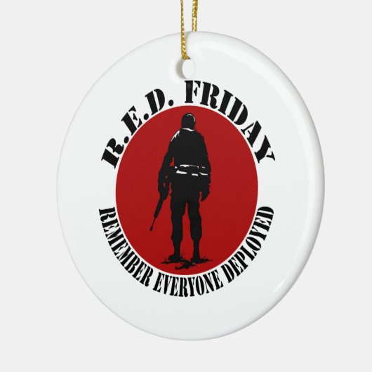 赤い金曜日-配置される皆を覚えて下さい セラミックオーナメント (左)