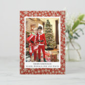 赤い金雪の結晶 あなただけの写真を飾る クリスマス (スタンド正面)