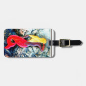 赤い金髪の人魚 ラゲッジタグ (正面横)