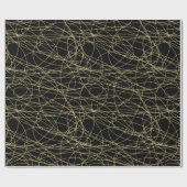 赤い金 黒い唇のキス ブライダルシャワー ラッピングペーパー (フラット)